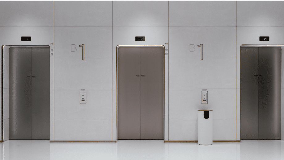 three elevator fdoors